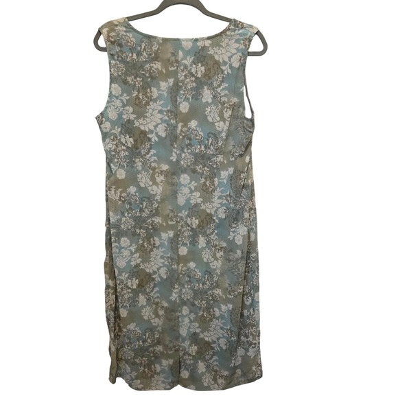 Kari New York Women's 2PC Floral Dress Suit Set Size 16 Blue Green Career - Picture 2 of 9